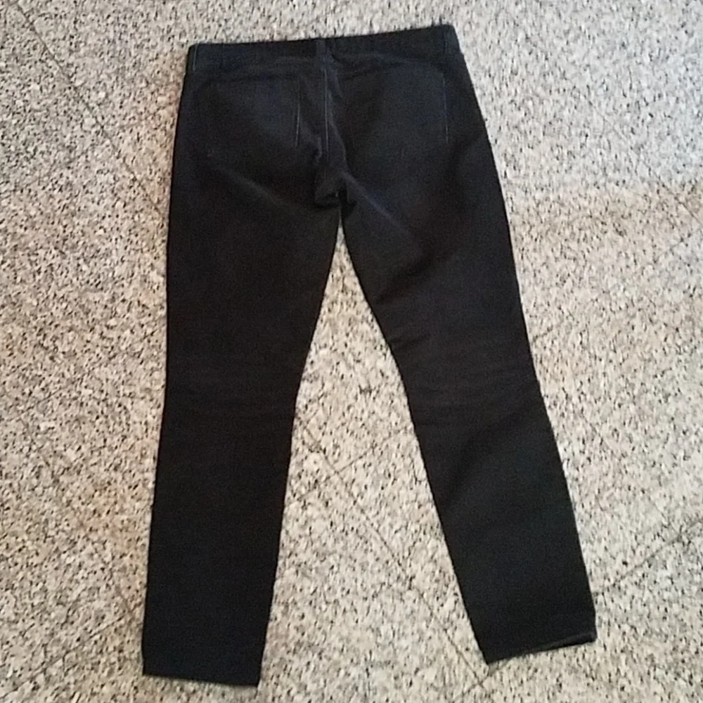 J. CREW BLACK SKINNY  VELVET PANTS SIZE 28